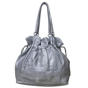 Cole Haan Metallic Silvertone Shoulder Bag